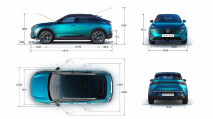 dimensions-peugeot-E-3008-SUV-valence-drome