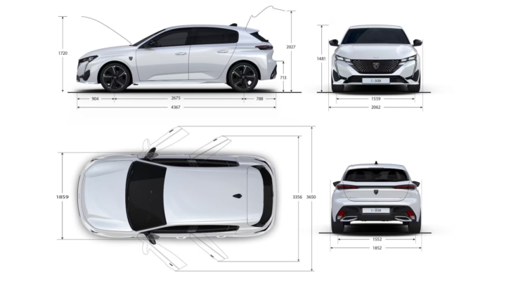 PEUGEOT_E308_Dimensions-berline-electrique-valence-drome